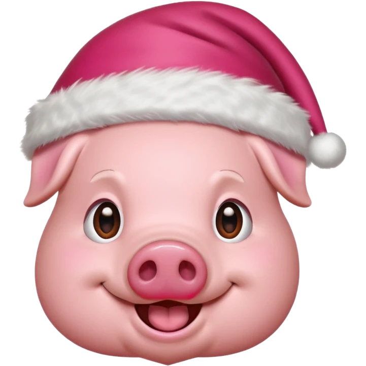 Christmas pig emoji