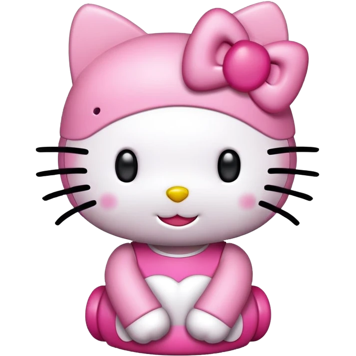 Happy hello kitty emoji