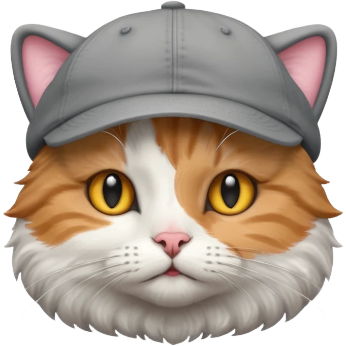 Cat wearing ball cap emoji