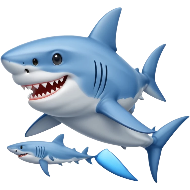shark wearing blue high-tops emoji
