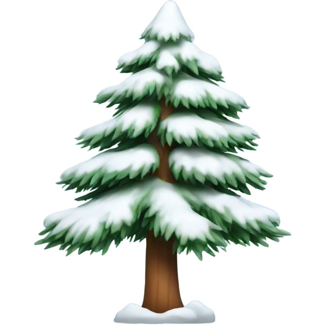 Pine tree with snow emoji