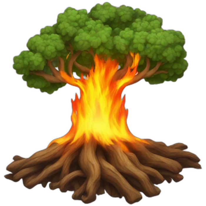 tree on fire emoji
