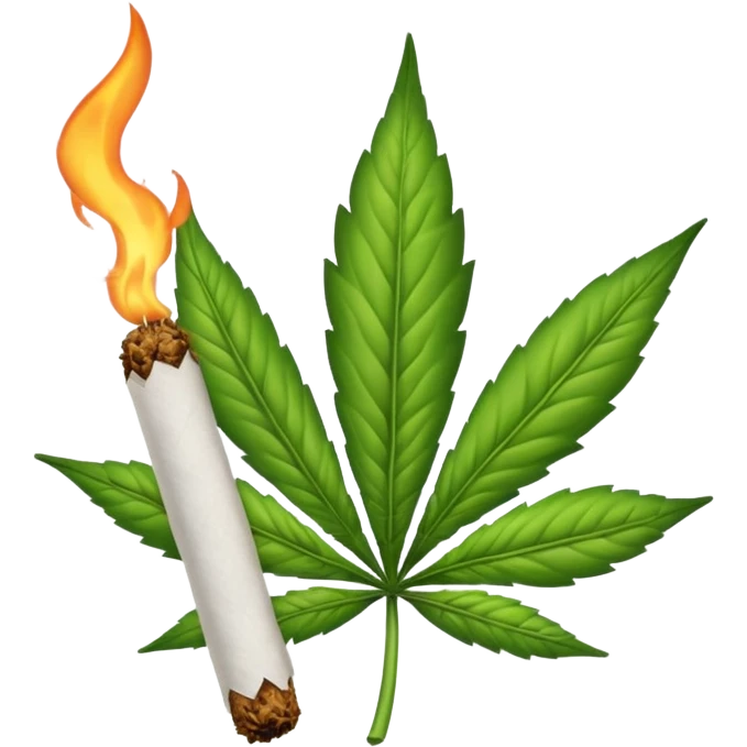 marihuana joint lit emoji
