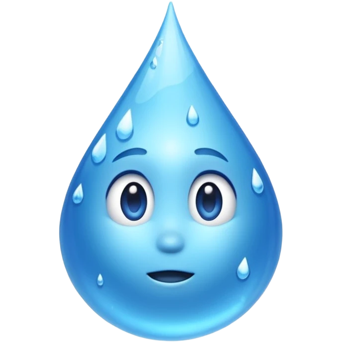 una gota de agua como dibujo animado como en la pelicula de elemental de puixar emoji