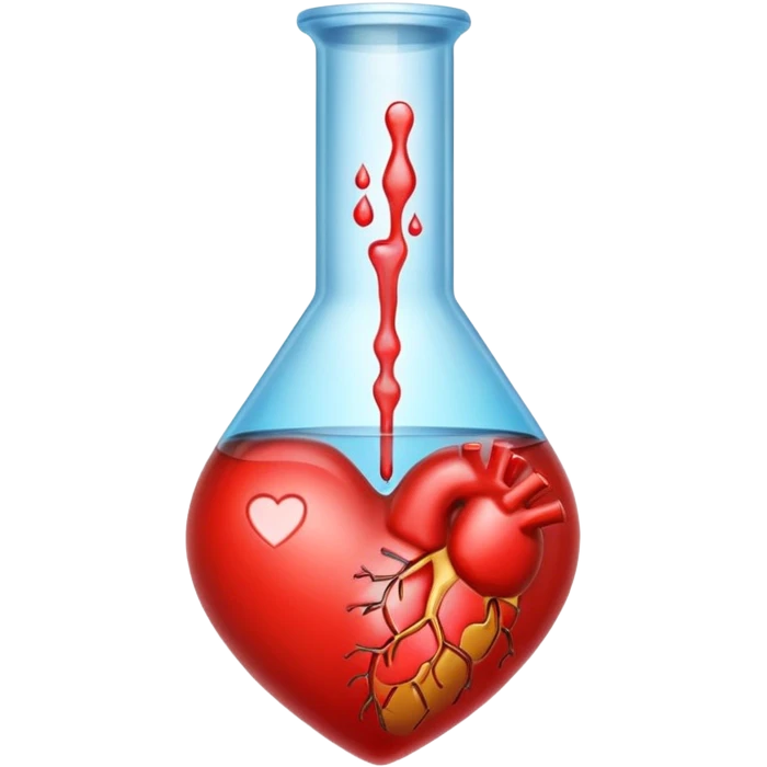 Heart emoji with things of laboratory  separados emoji