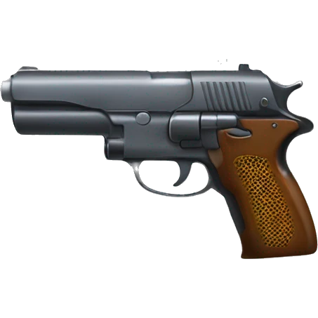 frontal part of cartoon gun (which is looking in the on us)  emoji