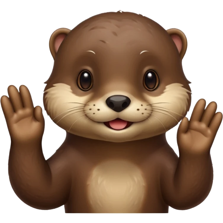 Otter flipping you off emoji