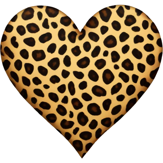 leopard print heart emoji