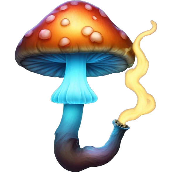 fantasy glowing fungi smoking  emoji