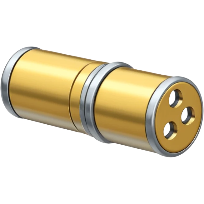 small metallic connector pin front view. emoji