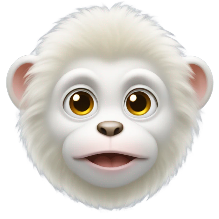 Cute white monkey emoji