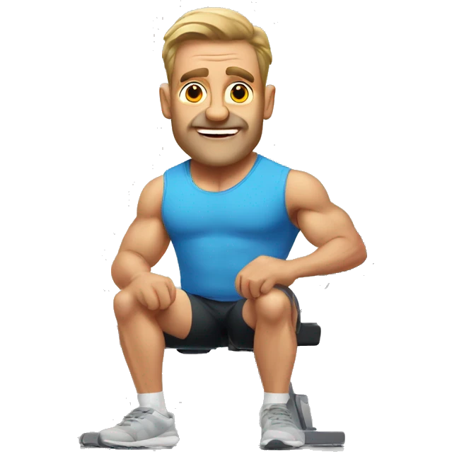 Australian dad in gym emoji
