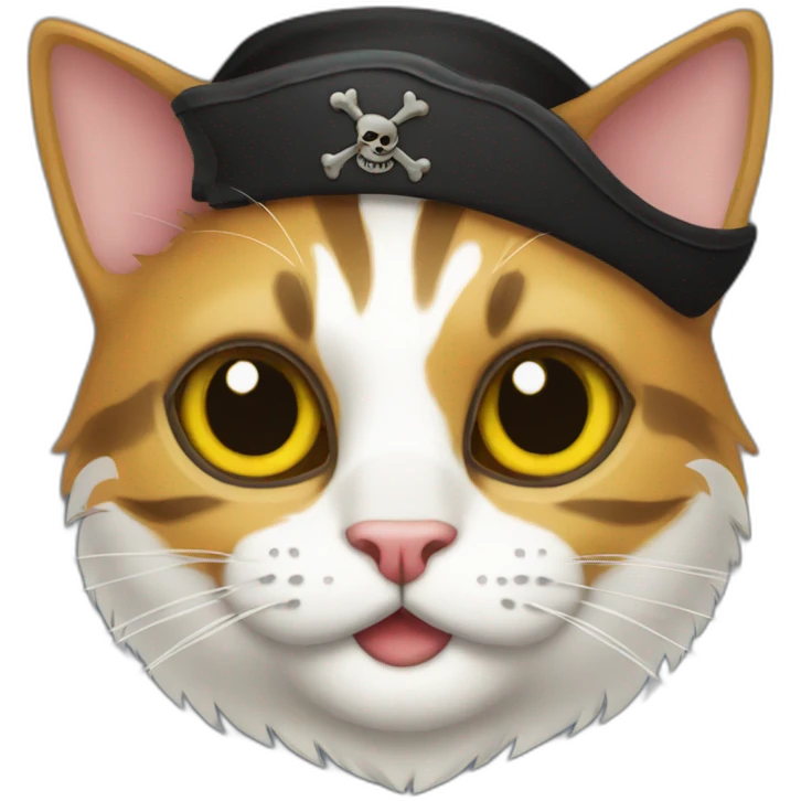 Cat pirate emoji