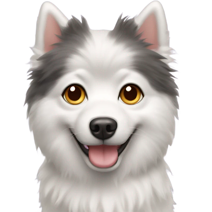 Marble Spitz dog  emoji
