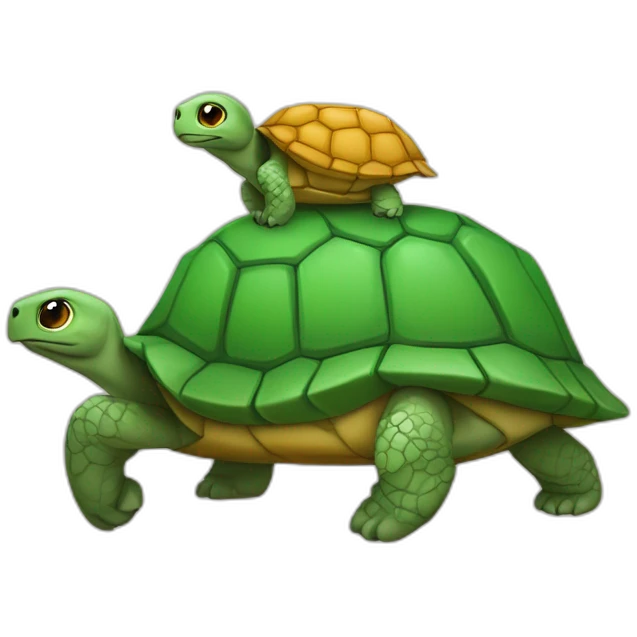 Lémuriens sur une tortue emoji