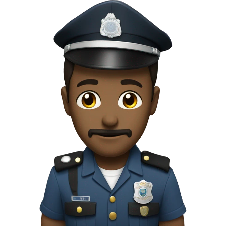 Policial criança apontando pra frente emoji