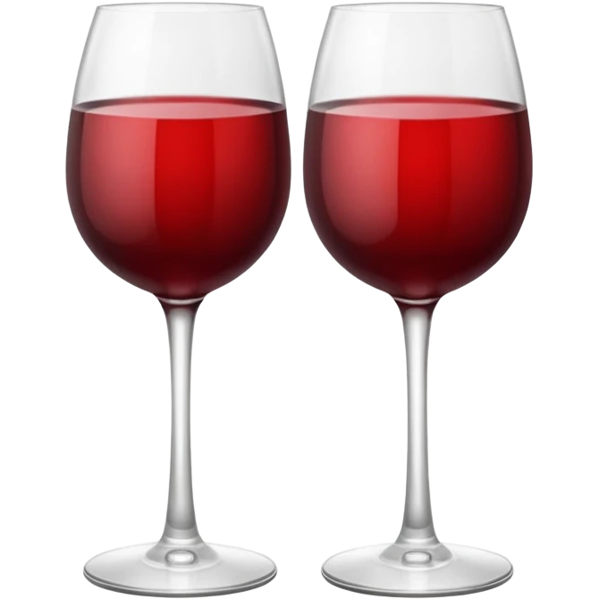 2 red wine glasses are cheered emoji