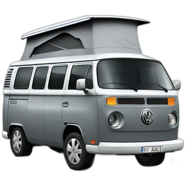 VW T5 Aufstelldach camping bus VW grey emoji