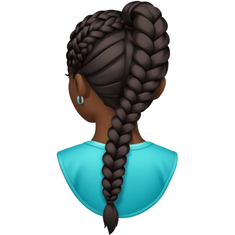 just hair braided hair tail emoji