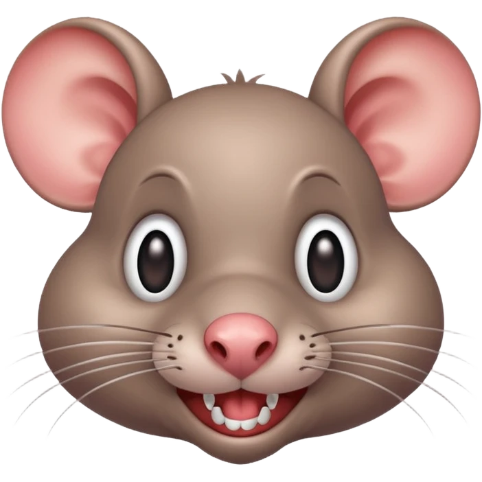 a silly goofy cartoon rat with exaggerated features emoji