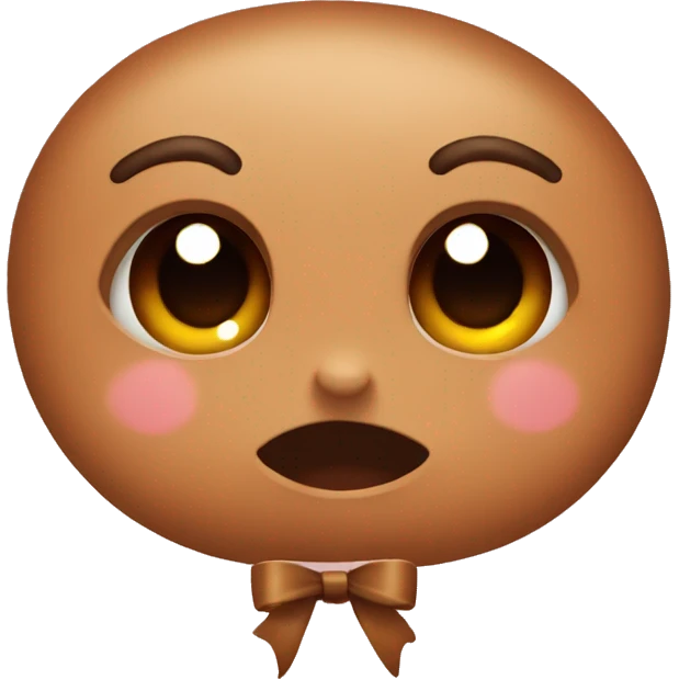 cute brown bow emoji