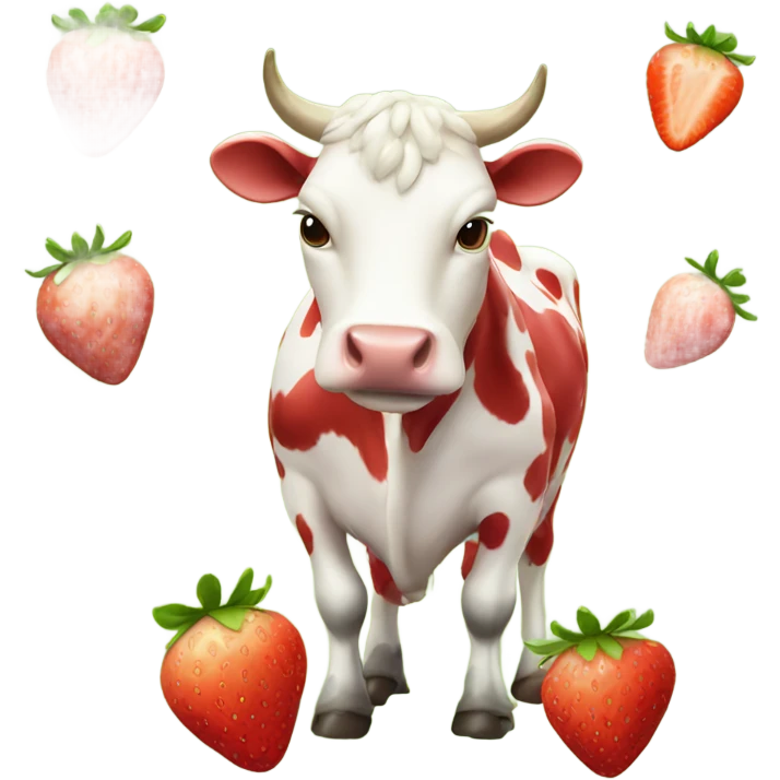 strawberry cow emoji