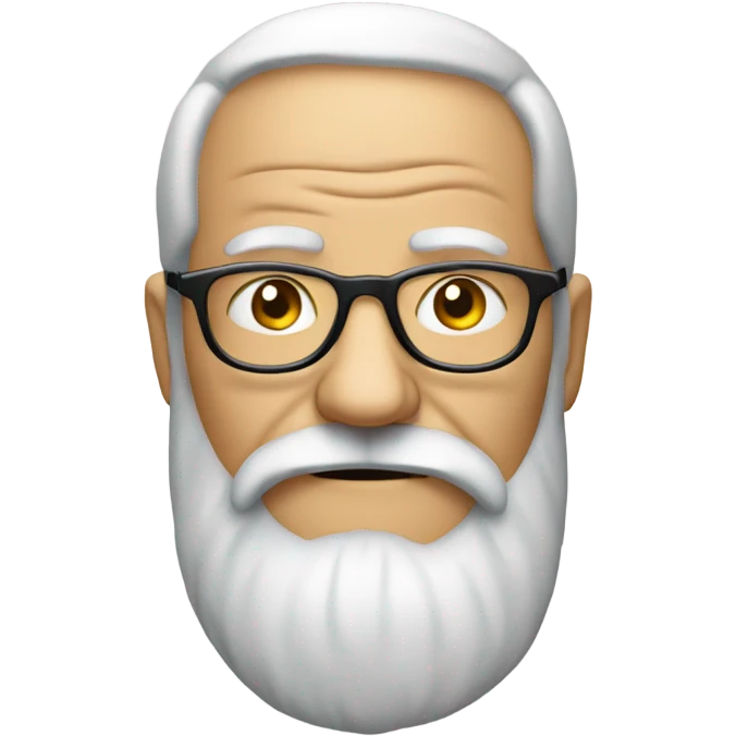 old man with glasses and beard christmas emoji