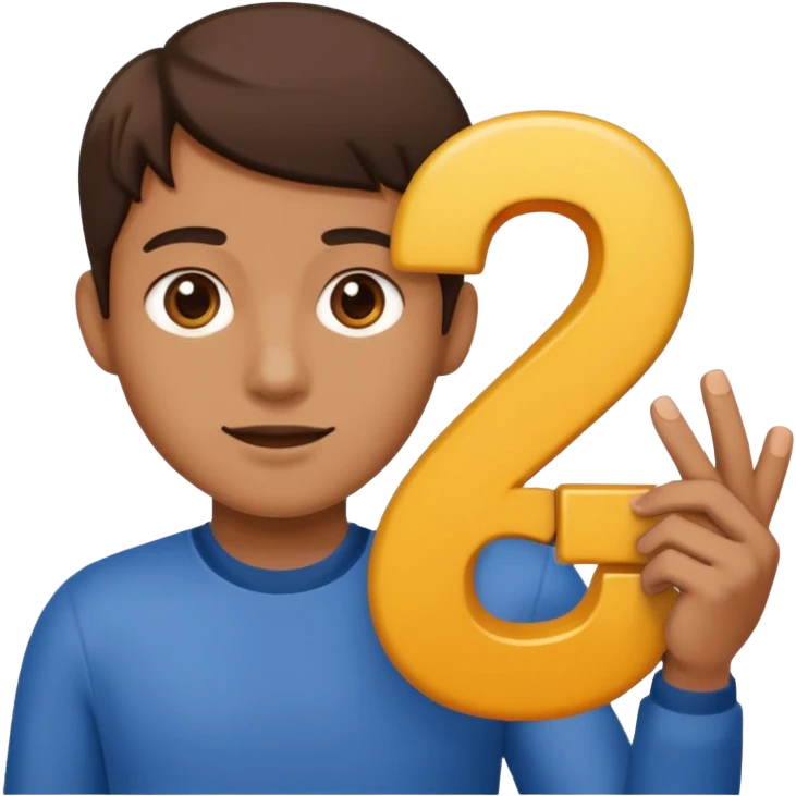 Person holding 67 emoji