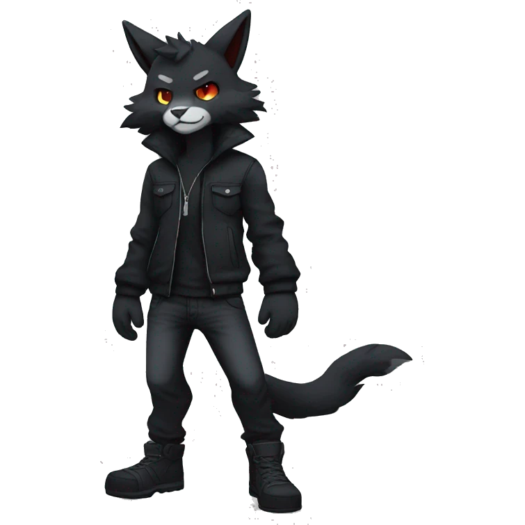 Dark Edgy Cool FurSona Fakemon Full Body emoji