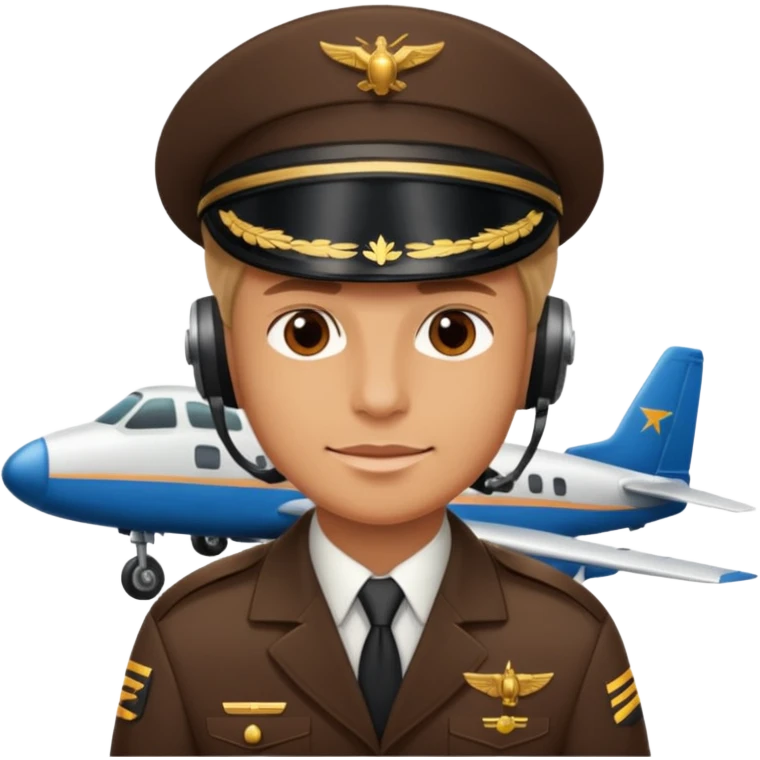 Pilot near airplane emoji