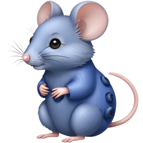 A mouse in a blueberry emoji