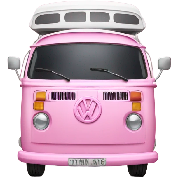 pink VW CAMPER from a font view  emoji
