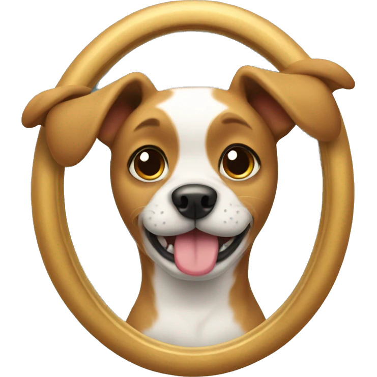 doggy with mirror emoji