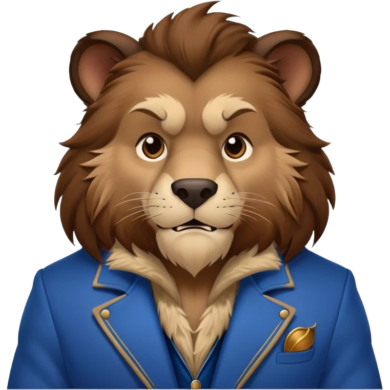 Disney's Beast with blue jacket emoji