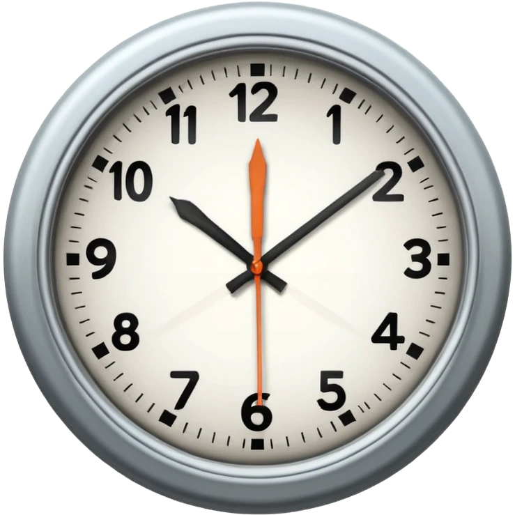 horloge avec la petite aiguille sur le 6 et la grande sur le 7 emoji