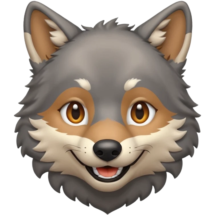a wolf saying hello emoji