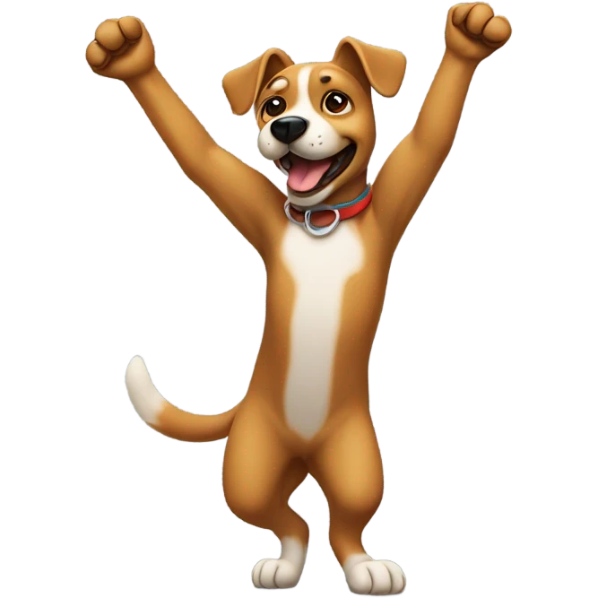 Dog hitting the griddy emoji