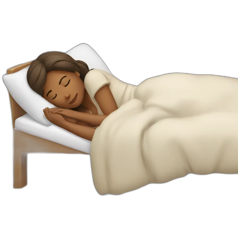 Women sleeping in the bed emoji