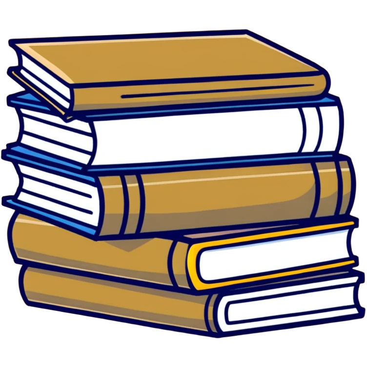 Stack of khaki books emoji