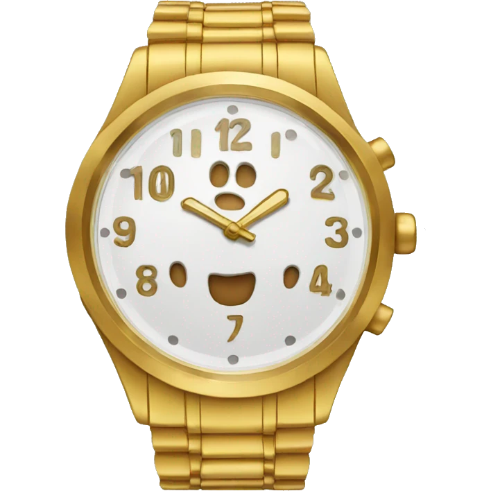 gold watch  emoji