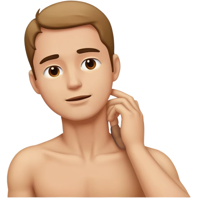Man holding his neck emoji