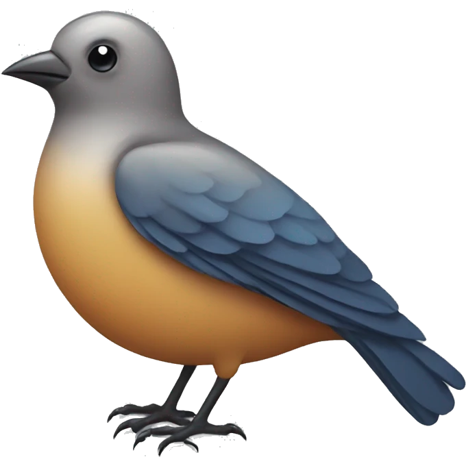 Bird with a cube butt emoji