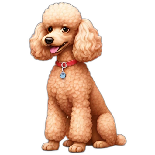 Poodle red dog like emoji