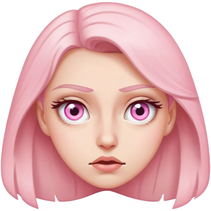 mulher revirando os olhos rosa claro emoji