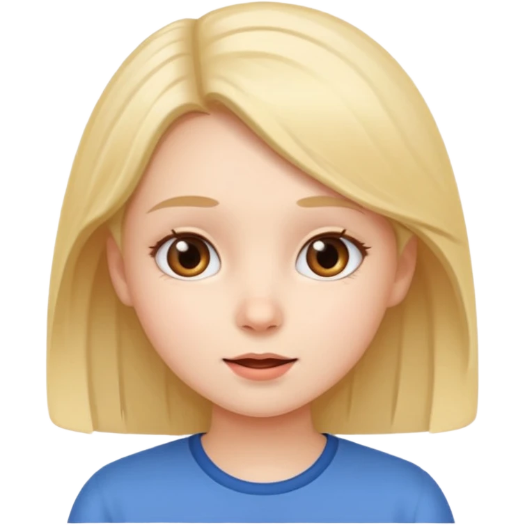 A cute girl speaking English  emoji