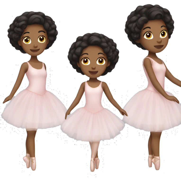 Ballerina with dark hair light skin emoji
