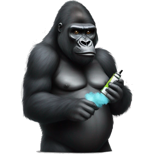 gorilla with vape emoji