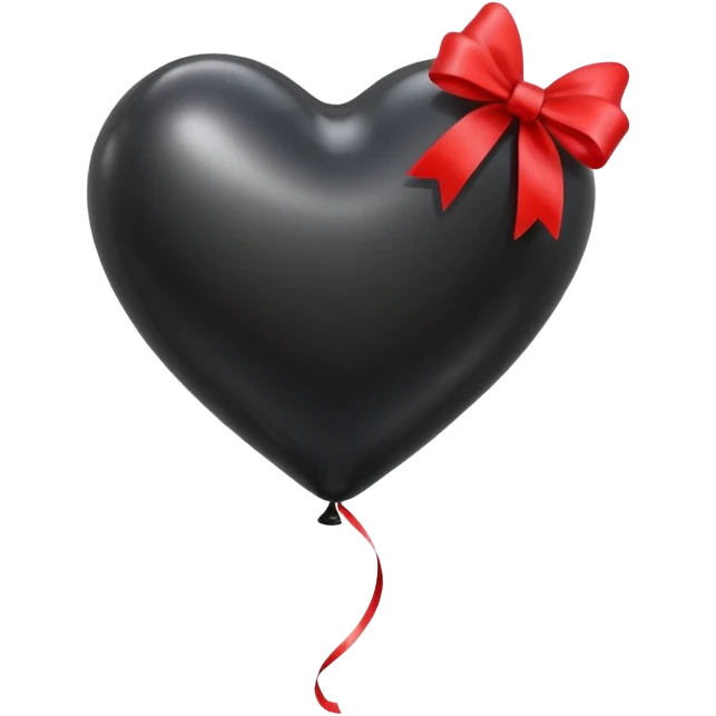 Emoji cuore nero con fiocco emoji