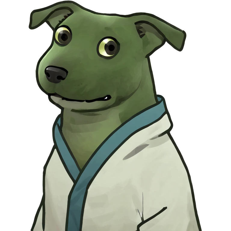 dog wearing a robe  emoji