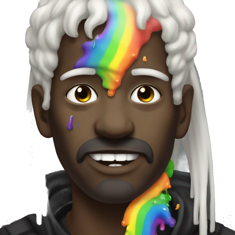 rainbow vomit gothic man emoji